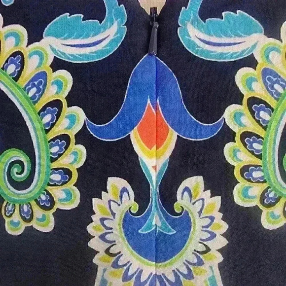 Laundry by Shelli Segal Three Quarter Sleeve Square Neck Printed Dress Size 8 - Picture 9 of 10